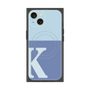 プレミアムスクエアケース with MagSafe［ オリジナル - initial two tone - K blue ］