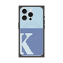 プレミアムスクエアケース with MagSafe［ オリジナル - initial two tone - K blue ］