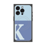 プレミアムスクエアケース with MagSafe［ オリジナル - initial two tone - K blue ］