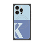 プレミアムスクエアケース with MagSafe［ オリジナル - initial two tone - K blue ］