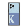 プレミアムスクエアケース with MagSafe［ オリジナル - initial two tone - K blue ］