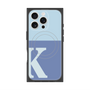 プレミアムスクエアケース with MagSafe［ オリジナル - initial two tone - K blue ］