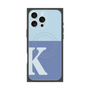 プレミアムスクエアケース with MagSafe［ オリジナル - initial two tone - K blue ］