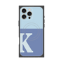 プレミアムスクエアケース with MagSafe［ オリジナル - initial two tone - K blue ］