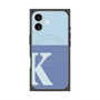 プレミアムスクエアケース with MagSafe［ オリジナル - initial two tone - K blue ］