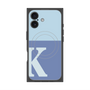 プレミアムスクエアケース with MagSafe［ オリジナル - initial two tone - K blue ］