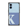 プレミアムスクエアケース with MagSafe［ オリジナル - initial two tone - K blue ］