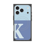 プレミアムスクエアケース with MagSafe［ オリジナル - initial two tone - K blue ］