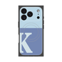 プレミアムスクエアケース with MagSafe［ オリジナル - initial two tone - K blue ］