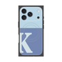 プレミアムスクエアケース with MagSafe［ オリジナル - initial two tone - K blue ］