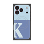 プレミアムスクエアケース with MagSafe［ オリジナル - initial two tone - K blue ］