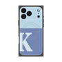プレミアムスクエアケース with MagSafe［ オリジナル - initial two tone - K blue ］