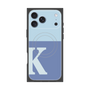 プレミアムスクエアケース with MagSafe［ オリジナル - initial two tone - K blue ］