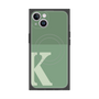 プレミアムスクエアケース with MagSafe［ オリジナル - initial two tone - K green ］