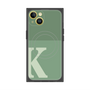 プレミアムスクエアケース with MagSafe［ オリジナル - initial two tone - K green ］