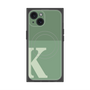 プレミアムスクエアケース with MagSafe［ オリジナル - initial two tone - K green ］