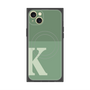 プレミアムスクエアケース with MagSafe［ オリジナル - initial two tone - K green ］
