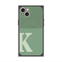 プレミアムスクエアケース with MagSafe［ オリジナル - initial two tone - K green ］