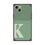 プレミアムスクエアケース with MagSafe［ オリジナル - initial two tone - K green ］