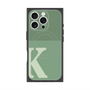 プレミアムスクエアケース with MagSafe［ オリジナル - initial two tone - K green ］