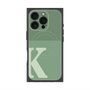 プレミアムスクエアケース with MagSafe［ オリジナル - initial two tone - K green ］