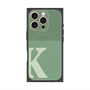 プレミアムスクエアケース with MagSafe［ オリジナル - initial two tone - K green ］