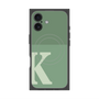 プレミアムスクエアケース with MagSafe［ オリジナル - initial two tone - K green ］