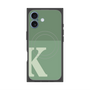 プレミアムスクエアケース with MagSafe［ オリジナル - initial two tone - K green ］