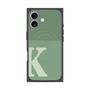 プレミアムスクエアケース with MagSafe［ オリジナル - initial two tone - K green ］