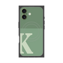 プレミアムスクエアケース with MagSafe［ オリジナル - initial two tone - K green ］