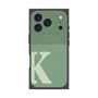 プレミアムスクエアケース with MagSafe［ オリジナル - initial two tone - K green ］
