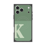 プレミアムスクエアケース with MagSafe［ オリジナル - initial two tone - K green ］