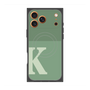 プレミアムスクエアケース with MagSafe［ オリジナル - initial two tone - K green ］