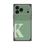 プレミアムスクエアケース with MagSafe［ オリジナル - initial two tone - K green ］