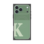 プレミアムスクエアケース with MagSafe［ オリジナル - initial two tone - K green ］