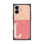 プレミアムスクエアケース with MagSafe［ オリジナル - initial two tone - L pink ］