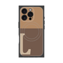 プレミアムスクエアケース with MagSafe［ オリジナル - initial two tone - L brown ］