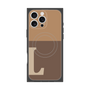 プレミアムスクエアケース with MagSafe［ オリジナル - initial two tone - L brown ］