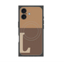 プレミアムスクエアケース with MagSafe［ オリジナル - initial two tone - L brown ］
