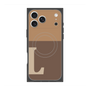 プレミアムスクエアケース with MagSafe［ オリジナル - initial two tone - L brown ］