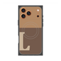 プレミアムスクエアケース with MagSafe［ オリジナル - initial two tone - L brown ］
