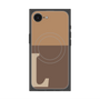 プレミアムスクエアケース with MagSafe［ オリジナル - initial two tone - L brown ］