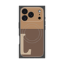 プレミアムスクエアケース with MagSafe［ オリジナル - initial two tone - L brown ］