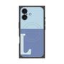 プレミアムスクエアケース with MagSafe［ オリジナル - initial two tone - L blue ］