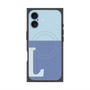 プレミアムスクエアケース with MagSafe［ オリジナル - initial two tone - L blue ］