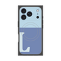 プレミアムスクエアケース with MagSafe［ オリジナル - initial two tone - L blue ］