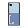 プレミアムスクエアケース with MagSafe［ オリジナル - initial two tone - L blue ］