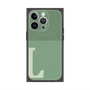 プレミアムスクエアケース with MagSafe［ オリジナル - initial two tone - L green ］