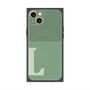 プレミアムスクエアケース with MagSafe［ オリジナル - initial two tone - L green ］