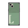 プレミアムスクエアケース with MagSafe［ オリジナル - initial two tone - L green ］